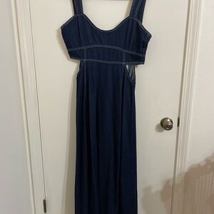 Anthropology Blue Denim Dress